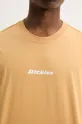 Βαμβακερό μπλουζάκι Dickies DK0A4YRNK411 κίτρινο