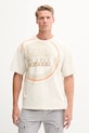 Napapijri t-shirt bawełniany S-Tusco nadruk beżowy NP0A4IEEN1J1