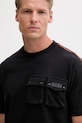 Napapijri t-shirt bawełniany S-Rivalto czarny NP0A4IEL9411