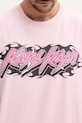 Bombažna kratka majica Karl Kani roza 60300354