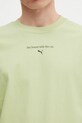 Puma t-shirt bawełniany GRAPHICS The Puma Cat Tee zielony 629411