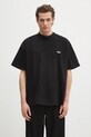 RHUDE t-shirt bawełniany Classique gładkie czarny RHPS25TT16012