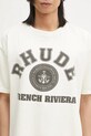 RHUDE tricou din bumbac French Riviera bej RHPS25TT08012