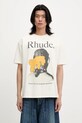 RHUDE t-shirt bawełniany Ponytail nadruk beżowy RHSS25TT08012