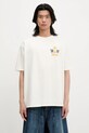 RHUDE t-shirt bawełniany Tabaco nadruk beżowy RHSS25TT09012