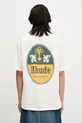 Odzież RHUDE t-shirt bawełniany Tabaco RHSS25TT09012 beżowy