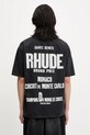 Clothing RHUDE cotton t-shirt Champions Du Monde RHSS25TT14012 black