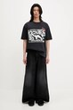 RHUDE t-shirt bawełniany Champions Du Monde RHSS25TT14012 czarny