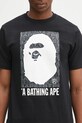 Pamučna majica A Bathing Ape Lux Sport Pattern Box Ape Head crna 1K80110048