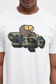 A Bathing Ape tricou din bumbac 1St Camo Milo On Bape alb 2K80110005