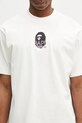A Bathing Ape t-shirt in cotone Ape Head beige 1L30110305