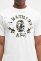 Pamučna majica A Bathing Ape 1St Camo Crazy Sta College bijela 1L30110016