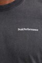 Bavlnené tričko Peak Performance G80587 sivá