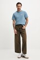 Bavlnené tričko Abercrombie & Fitch KI123.5001.213 modrá SS25