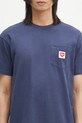 Памучна тениска Carhartt WIP S/S Pocket Heart T-Shirt тъмносин I032128.01XX
