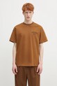 Carhartt WIP t-shirt bawełniany S/S Cabinetry T-Shirt nadruk brązowy I034779.08WXX