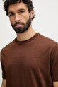 Gant t-shirt lniany brązowy 2003318