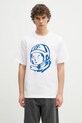 Billionaire Boys Club t-shirt bawełniany Cracked Flock Print Astro T-Shirt nadruk biały B25156