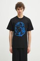 Хлопковая футболка Billionaire Boys Club Cracked Flock Print Astro T-Shirt хлопок чёрный B25156