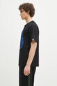 Хлопковая футболка Billionaire Boys Club Cracked Flock Print Astro T-Shirt B25156 чёрный SS25