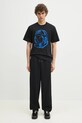 Хлопковая футболка Billionaire Boys Club Cracked Flock Print Astro T-Shirt B25156 чёрный
