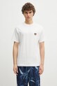 Памучна тениска Kenzo Happy Tiger щампа бял FF55TS5274SG.02