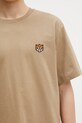 Βαμβακερό μπλουζάκι Kenzo Happy Tiger πράσινο FF55TS5274SG.10