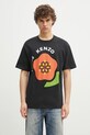 Pamučna majica Kenzo relaxed crna FF55TS5304SG.99J