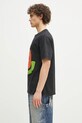 Kenzo t-shirt bawełniany FF55TS5304SG.99J czarny SS25