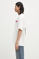 Памучна тениска Kenzo FF55TS5474SG.02 бял SS25