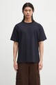 Хлопковая футболка Norse Projects Norse Standard Heavy Loose T-shirt хлопок тёмно-синий N01.0679.7004