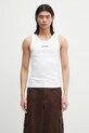 Daily Paper t-shirt Dias Rib Tank Top sima fehér 2512031