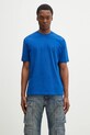 Хлопковая футболка Daily Paper Orbit Emb T-Shirt гладкий голубой 2512049