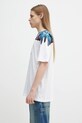 Bavlněné tričko Marcelo Burlon Icon Wings Basic T-Shirt White Pink CMAA056S25JER0010130 bílá SS25