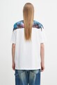 Odzież Marcelo Burlon t-shirt bawełniany Icon Wings Basic T-Shirt White Pink CMAA056S25JER0010130 biały