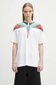 Marcelo Burlon tricou din bumbac Icon Wings Basic T-Shirt White Multicolo print alb CMAA056S25JER0010184