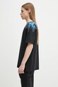 Bavlněné tričko Marcelo Burlon Icon Wings Basic T-Shirt Black Pink CMAA056S25JER0011030 černá SS25