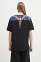 Odzież Marcelo Burlon t-shirt bawełniany Icon Wings Basic T-Shirt Black Pink CMAA056S25JER0011030 czarny