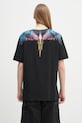 Oblečení Bavlněné tričko Marcelo Burlon Icon Wings Basic T-Shirt Black Pink CMAA056S25JER0011030 černá