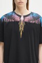 Bavlněné tričko Marcelo Burlon Icon Wings Basic T-Shirt Black Pink černá CMAA056S25JER0011030
