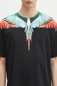 Marcelo Burlon tricou din bumbac Icon Wings Basic T-Shirt Black Multicolo negru CMAA056S25JER0011084