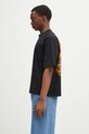 Хлопковая футболка Marcelo Burlon County Flame Boxy T-Shirt Black Red CMAA05AS25JER0071025 чёрный SS25