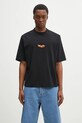 Дрехи Памучна тениска Marcelo Burlon County Flame Boxy T-Shirt Black Red CMAA05AS25JER0071025 черен