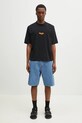 Хлопковая футболка Marcelo Burlon County Flame Boxy T-Shirt Black Red CMAA05AS25JER0071025 чёрный