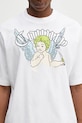 Marcelo Burlon tricou din bumbac County Angel Boxy T-Shirt White Multicol alb CMAA05AS25JER0020184