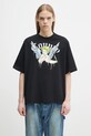 Хлопковая футболка Marcelo Burlon County Angel Boxy T-Shirt Black Multicol хлопок чёрный CMAA05AS25JER0021084