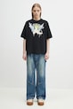 Хлопковая футболка Marcelo Burlon County Angel Boxy T-Shirt Black Multicol CMAA05AS25JER0021084 чёрный