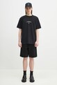Marcelo Burlon tricou din bumbac Goodbye Quote Basic T-Shirt Black White CMAA056S25JER0071001 negru