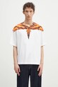 Marcelo Burlon tricou din bumbac Colordust Wings Boxy T-Shirt White Orang print alb CMAA05AS25JER0010120