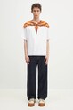 Marcelo Burlon tricou din bumbac Colordust Wings Boxy T-Shirt White Orang CMAA05AS25JER0010120 alb